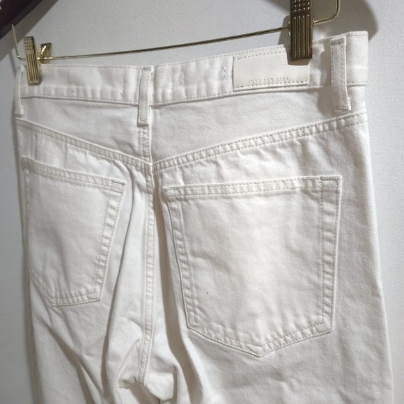 MNG |  White Straight Leg Jeans Crisp Minimalist Style , Miranda - Picture 9 of 13